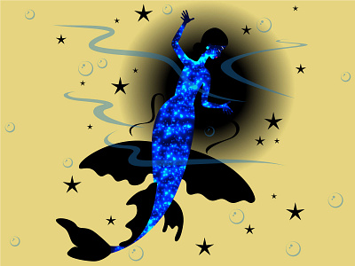 S P A C E black hole character design girl mermaid mermay mermay2020 people space