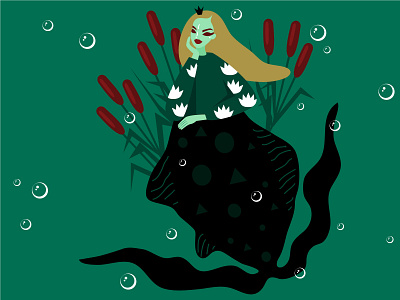 S W A M P character design girl mermaid mermay mermay2020 people swamp vector