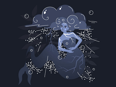 Mermay 11: Clouds character clean clouds design digital flat girl graphics illustration illustrator love mermaid mermay ocean people vector vector artwork