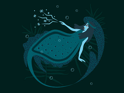 Mermay 12: Abyss character clean design digital flat girl graphics illustration illustrator mermaid mermay people vector vector artwork