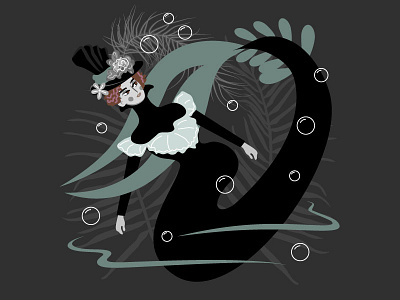 Mermay 14: Victorian adobe illustrator character character design characters clean design digital flat girl graphics illustration illustrator mermaid mermaids mermay people vector vector artwork victorian