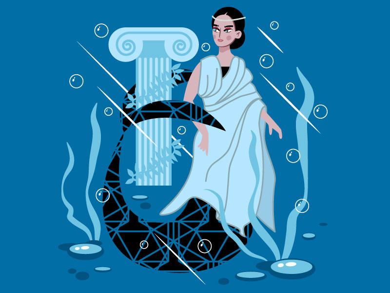 Mermay 21: Antica art sea mermaids character design ocean digital mermaid mermay vector artwork graphics people girl character vector illustrator illustration flat design