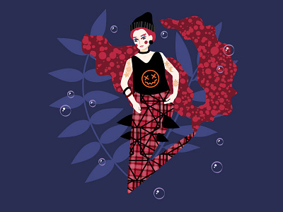 Mermay 22: Punk art character character design clean design digital flat girl graphics illustration illustrator mermaid mermaids mermay ocean people sea vector vector artwork vector illustration