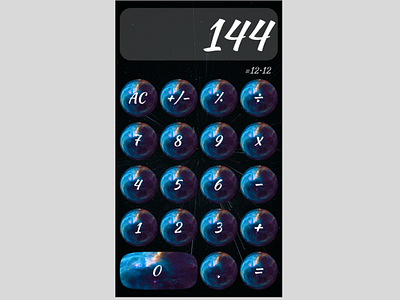 Simple Mobile Calculator Design calculator dailyui design galaxy graphic design math mobile mobile design space ui