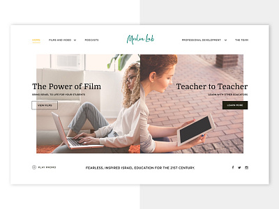 Split Screen Website Design by Sara Frohwein - Fogel on Dribbble