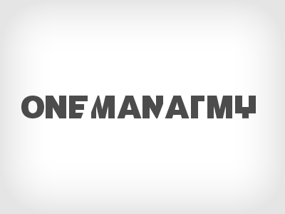 One Man Army logo grey logo russian