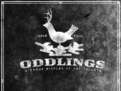Oddlings Group Show Logo Header art bird flyer logo thinkmule™