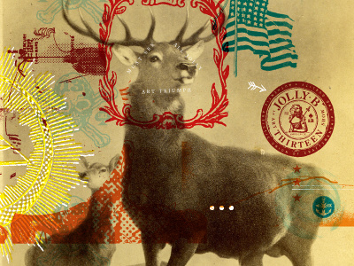 Art Show Booklet Page Detail 13 art b booklet deer flag jolly page show thinkmule