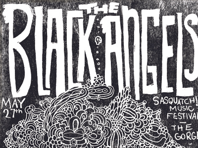 Black Angels Poster Detail by Jeremy Pruitt on Dribbble