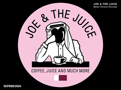 JOE & THE JUICE, QATARI VERSION branding concept creative design doha graphic design illustrator joethejuice logo logoredesign qatar vector