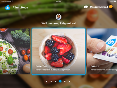 Albert Heijn Dashboard albert heijn dashboard ipad app school project ui
