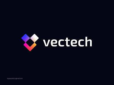 Vectech Logo Design - Modern Tech Startup and LetterLogo Concept by ...