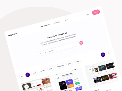 Resources collections collection landing page library resources ui ui design ux ux design web