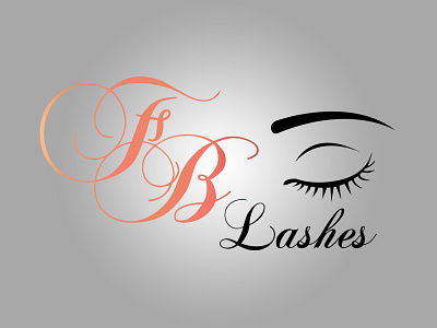 FB Lashes Co. brand branding eye eyelash logo logo design small business