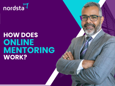 How does online mentoring work? – Nordsta Blog branding business carrier change consultant course design illustration interview logo mentoring