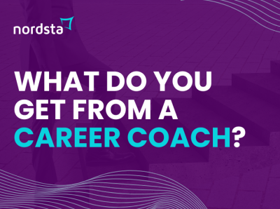 What Do You Get from a Career Coach? | Nordsta branding business carrier change consultant course design illustration interview logo mentoring