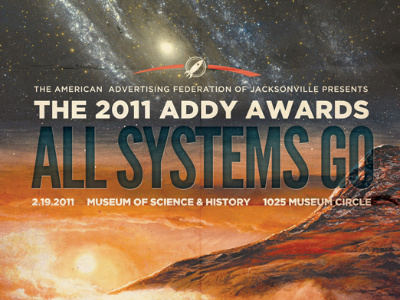 2011 Jacksonville ADDY Awards Poster aaf addys jacksonville nasa poster science space