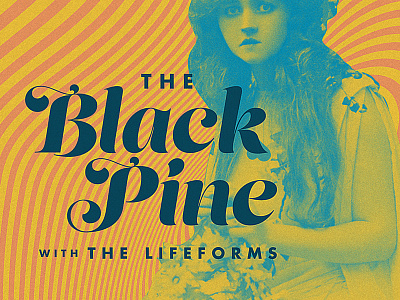 The Black Pine Show Poster detail gig poster psychedelic rock music show