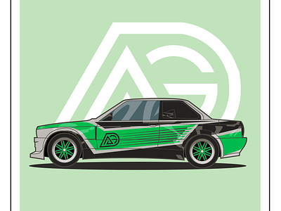 BMW M3 E30 Ahmed Garage Edition abstract abstract art abstract design abstraction android architechture art badge flat icon modern symmetric symmetrical symmetry