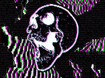 Abstract Glitch Skull abstract abstract design abstraction ascii ascii art glitch glitch art glitchart modern pixel pixel art pixelart trippy