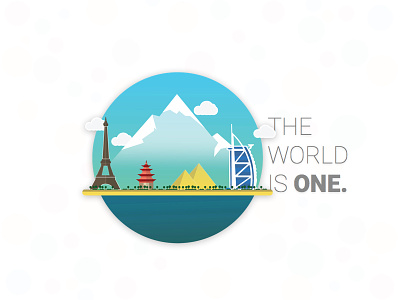 The World is One. bejing dubai egypt graphic design nepal paris