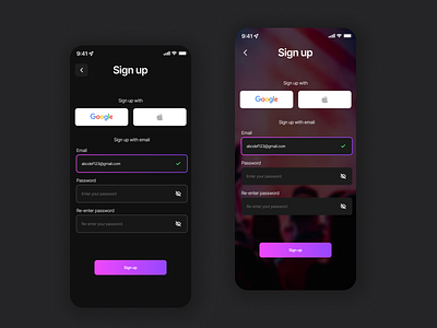 Daily UI #001 app design ui