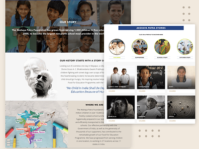 Akshaya Patra - Food For Education (UK) charity high fidelity illustration illustrator uxdesign webdesign