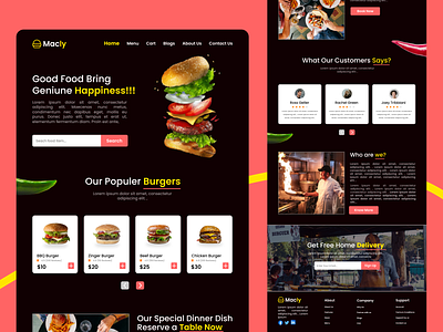 Burger Landing Page Website
