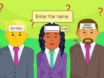 Who am I? illustration illustrator office pixel art pixelart pixelartist pixels social game