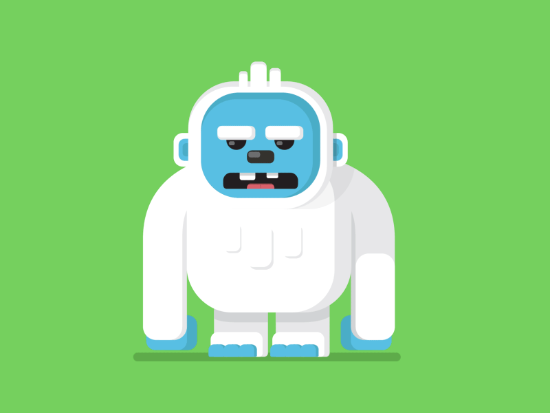 It breathes! (gif) 2d ae after effects animation character flat illustration kids motion design yeti