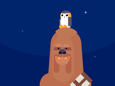 GRRR!!! animation chewbacca episode 8 gif last jedi motion design porg starwars sw