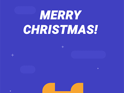Merry Christmas! ae animation chanty christmas cute dog flat gif messenger motion design puppy shape animation