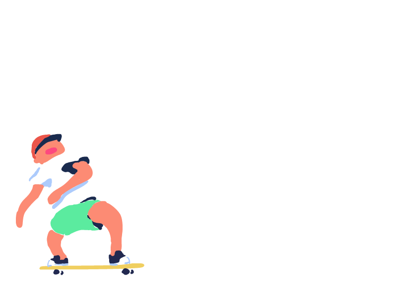 Skater 2d animate animation art chanty frame animation frame by frame gif motion design traditional animation