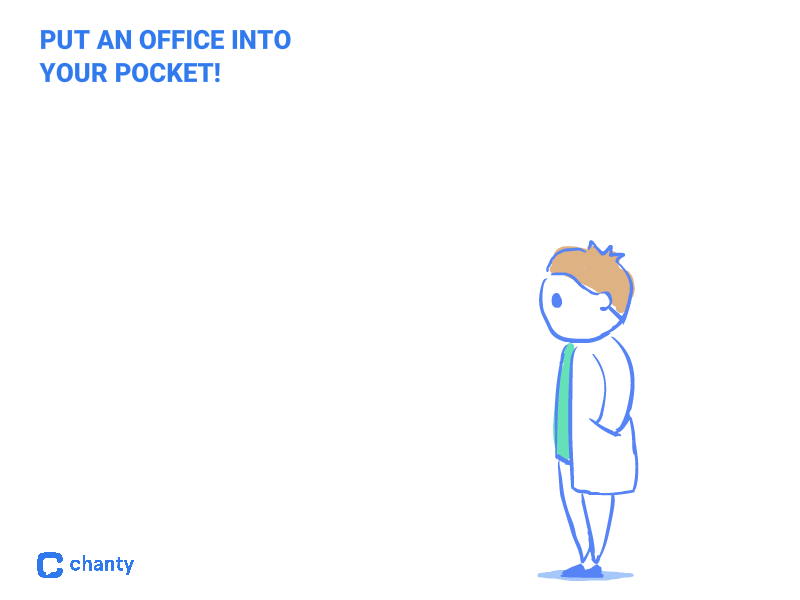 Put an Office Into Your Pocket animate animation chanty frame animation frame by frame gif motion design traditional animation