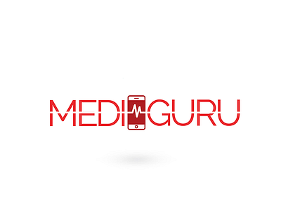 Mediguru Branding app branding health heatbeat logo