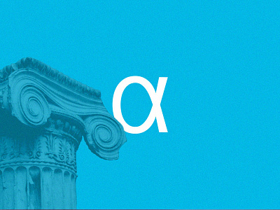 alpha ancient branding greek minimal