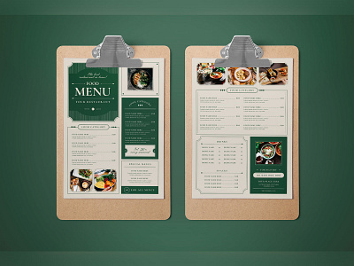 Vintage Restaurant Menu cafe menu food and beverages food menu food menu template graphicook graphicook studio menu menu template restaurant menu simple menu vintage menu