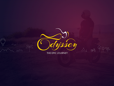 Odyssey Logo bike illustration logo travel