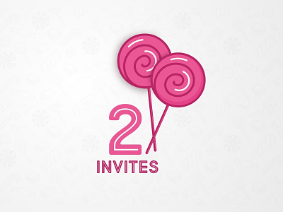 Dribbble Invites dribbble invite lollipop pink