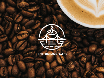Bridge Cafe bridge cafe logo circle coffee food illustration logo travel