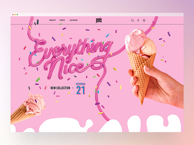 Jenís ice cream web design #1 ui webdesign