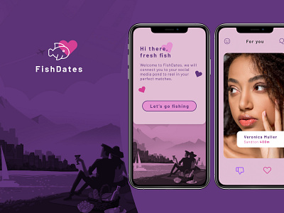FISH DATES - DATING APP dating app mobile mobile app mobile ui ui ui design