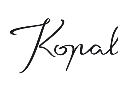 Type Kop design logo script type typography