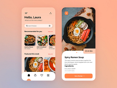 Meal Planning App Design