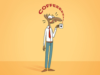 Corporate Animals: Anteater animal ant anteater business coffee corporate morning
