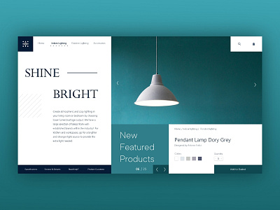 Shine Bright branding design shop typography ui ux