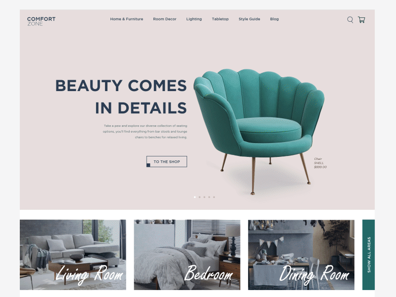 Make It Welcoming animation design furniture design furniture store typography ui