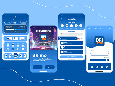 BRImo Mobile Banking Apps - BRI Bank app branding design graphic design illustration logo typography ui ux vector