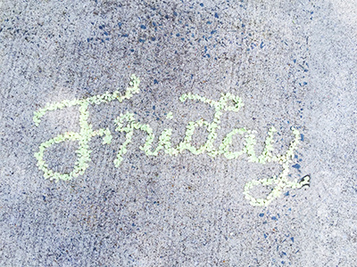 Friday in flowers design handlettering lettering typography