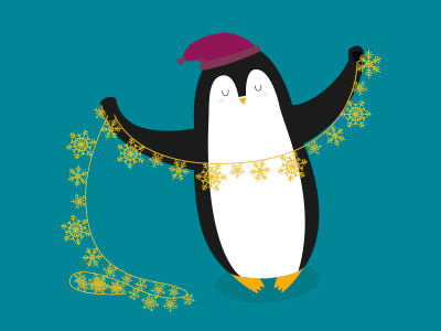 Happy Holidays! character design graphic design holidays illustration penguin vector